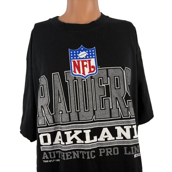 Vintage Oakland Raiders T Shirt Mens Size XL Russell Athletic NFL Pro Line 90s - Picture 1 of 5